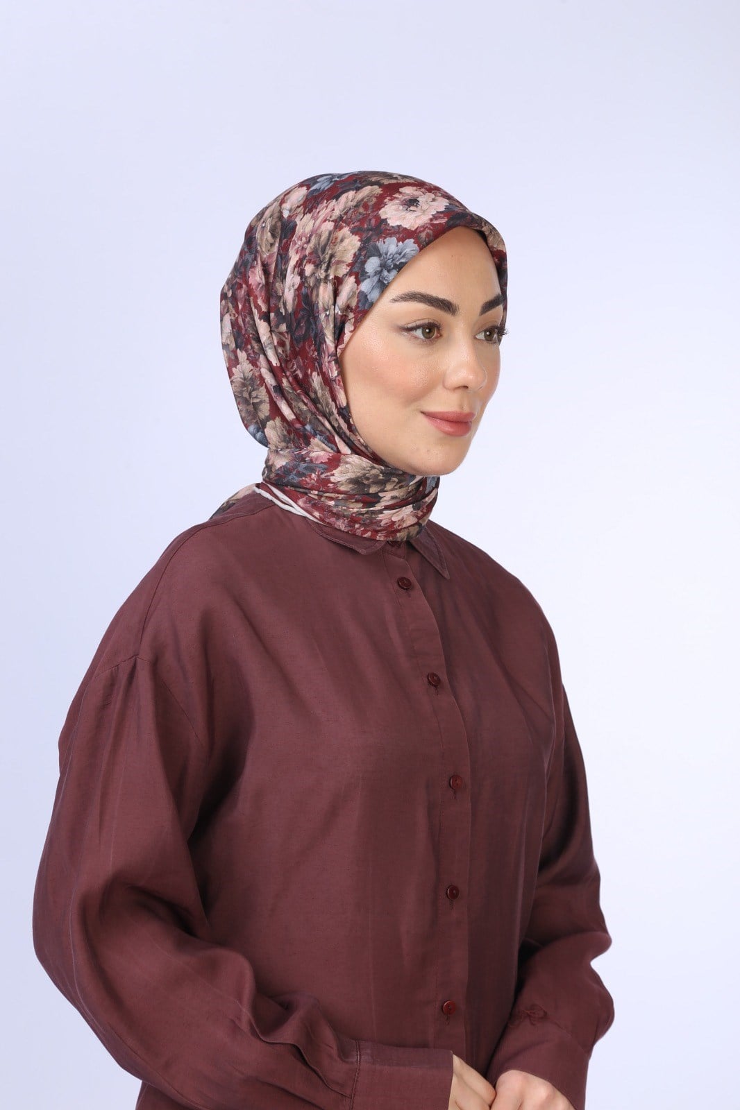 Locella Pamuk Vual Eşarp Bordo