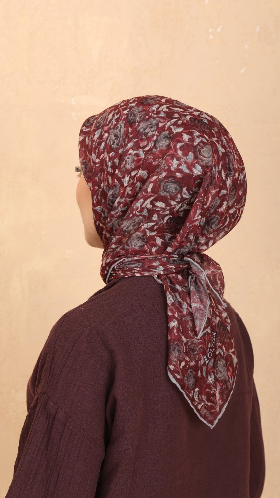 Locella Pamuk Vual Eşarp Bordo