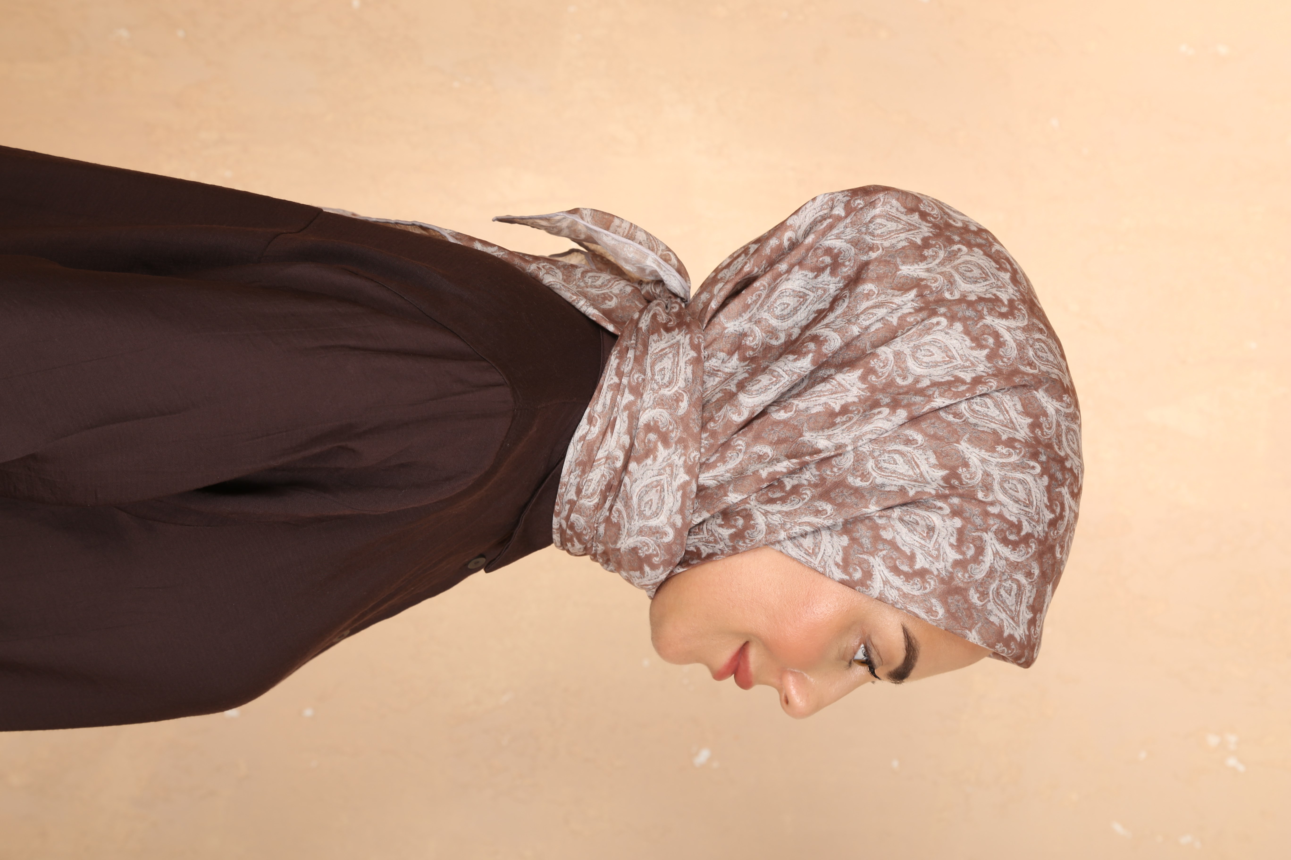 Locella Pamuk Vual Eşarp Karamel