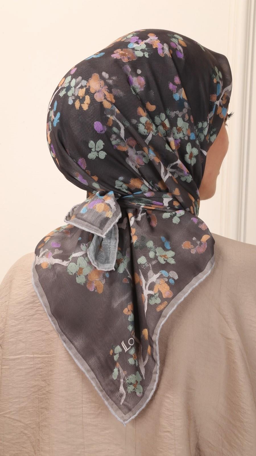 Locella Pamuk Vual Eşarp Küllü Kahve-9