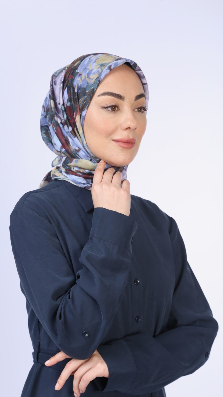 Locella Pamuk Vual Eşarp Lila