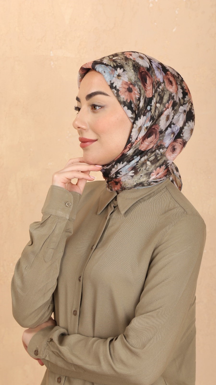 Locella Pamuk Vual Eşarp Yeşil