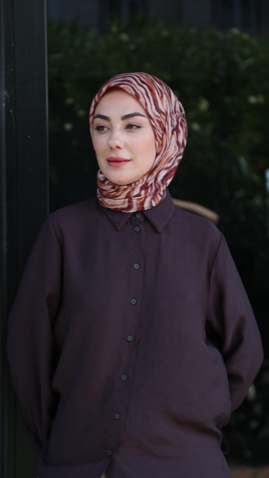 Locella Pamuk Vual Eşarp Kiremit