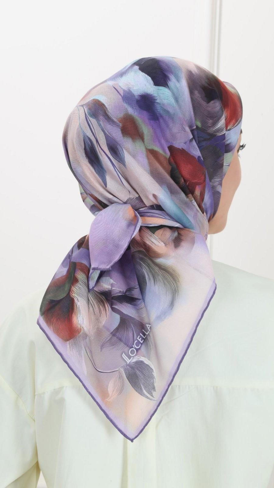 Locella Pamuk Vual Eşarp Mor-4