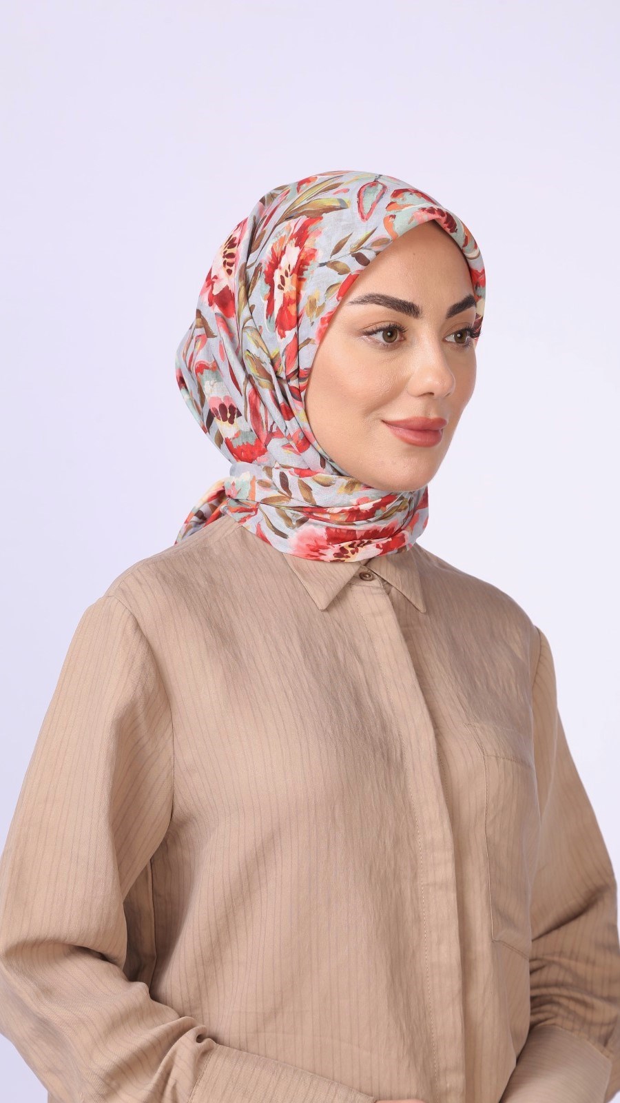 Locella Pamuk Vual Eşarp Gri