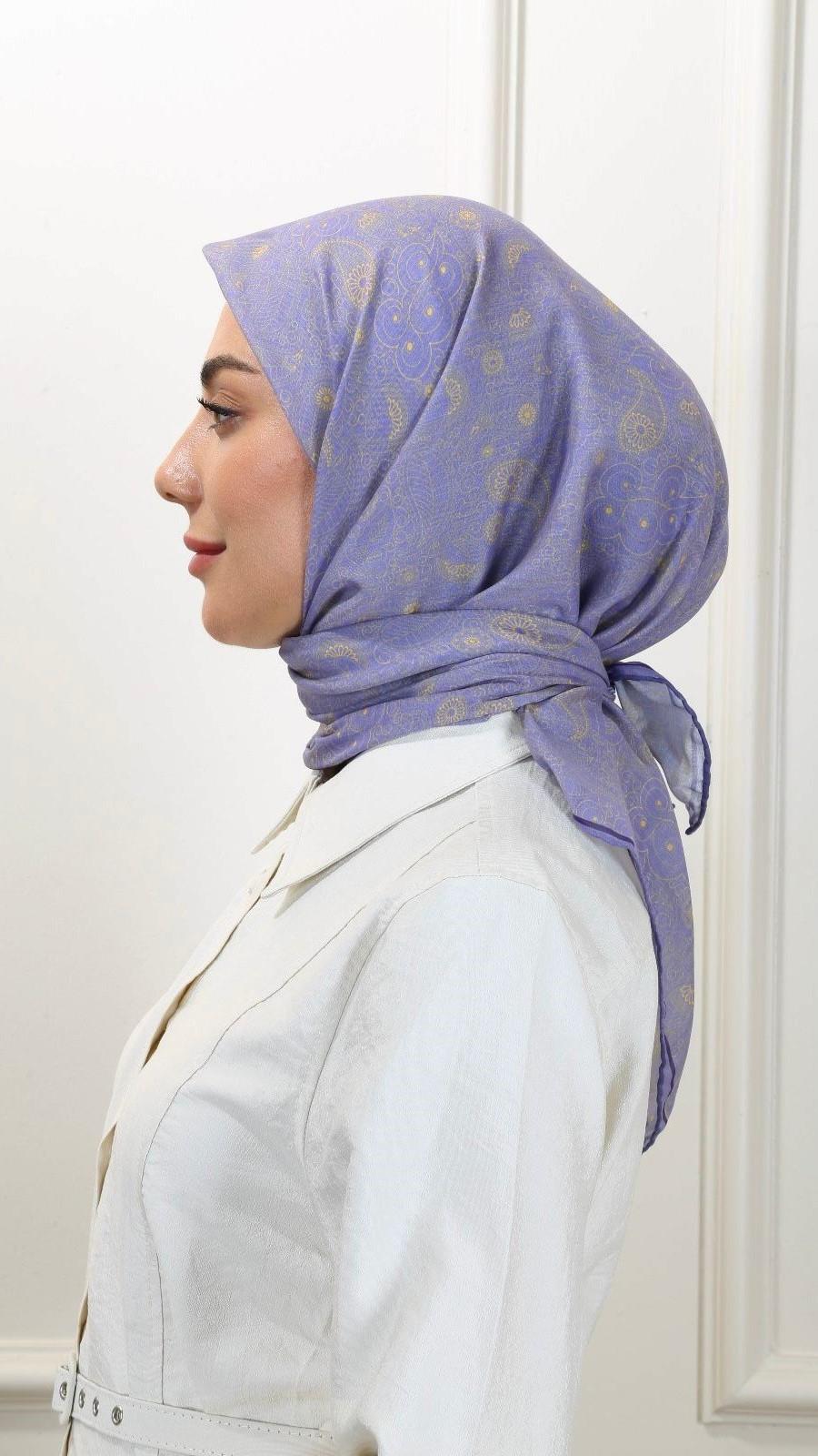 Locella Pamuk Vual Eşarp Lila-14