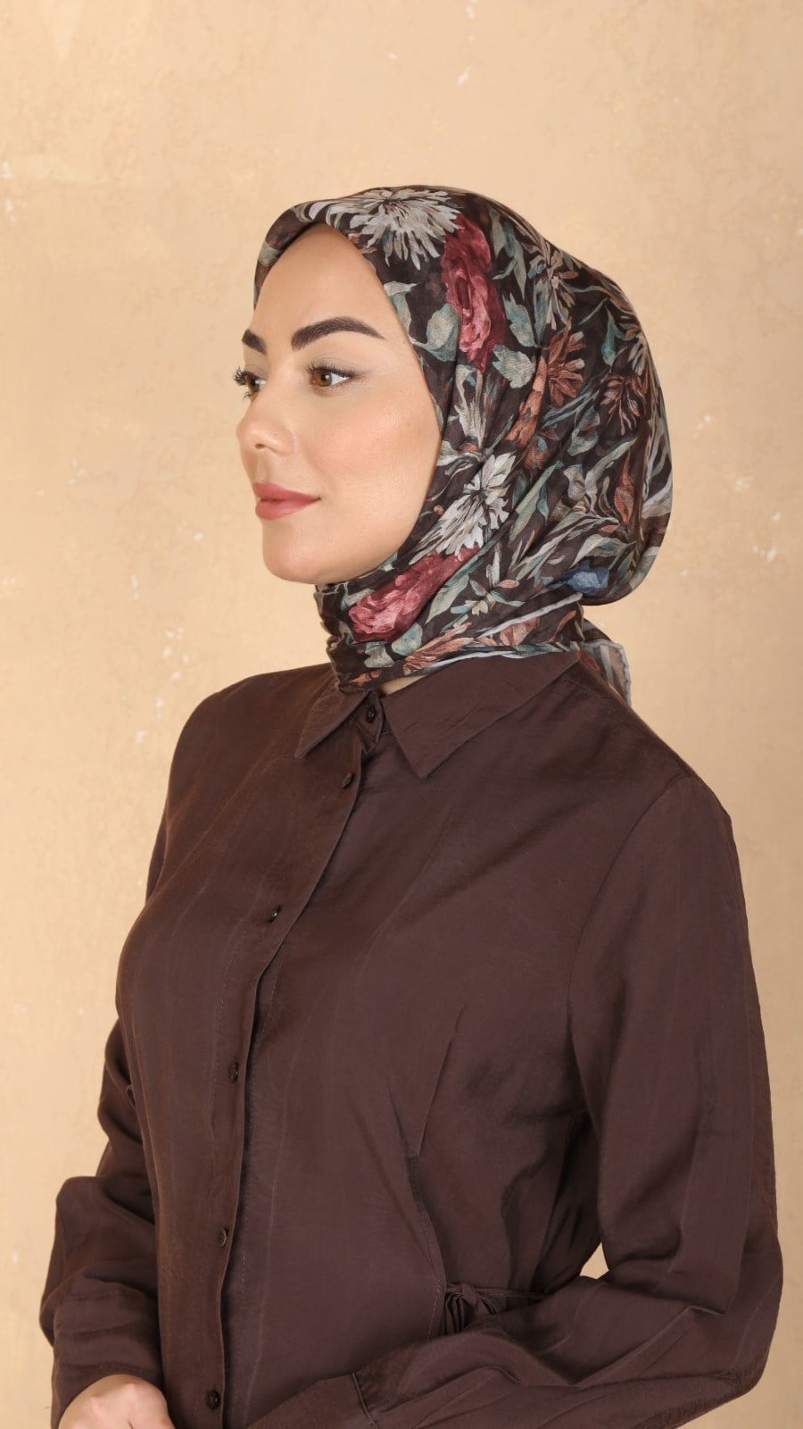 Locella Pamuk Vual Eşarp Acı Kahve