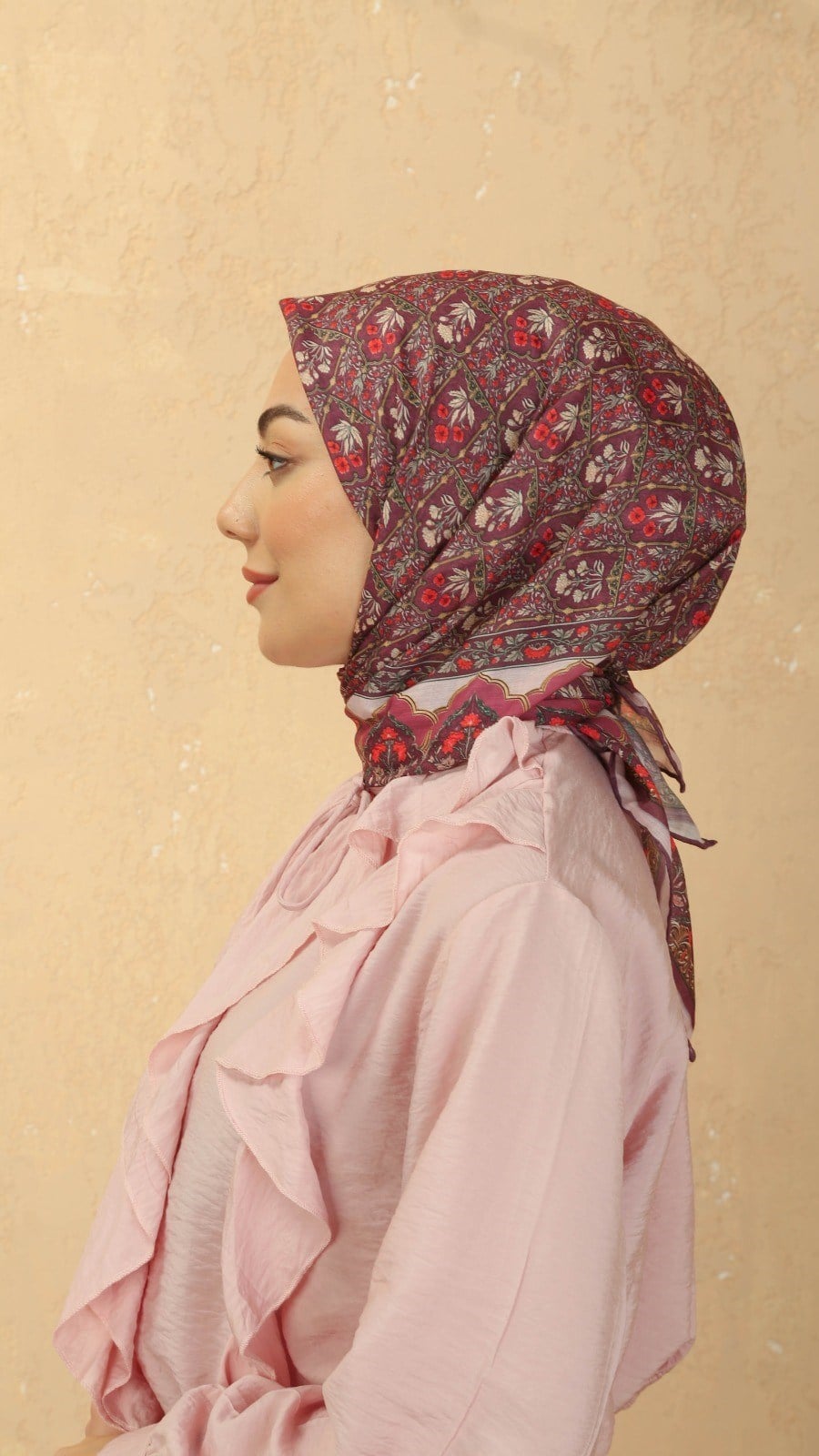 Locella Pamuk Vual Eşarp Vişne
