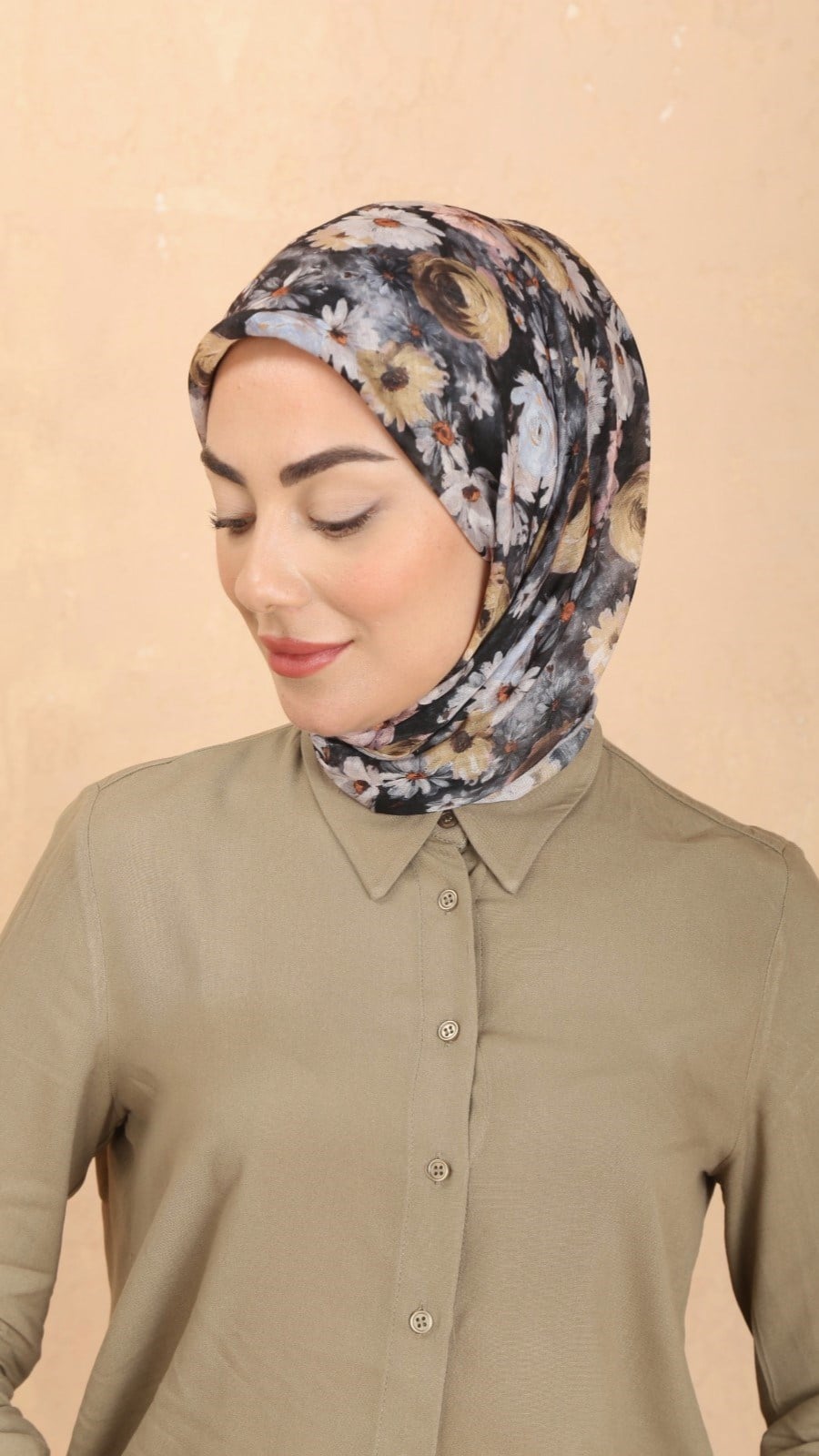 Locella Pamuk Vual Eşarp Siyah