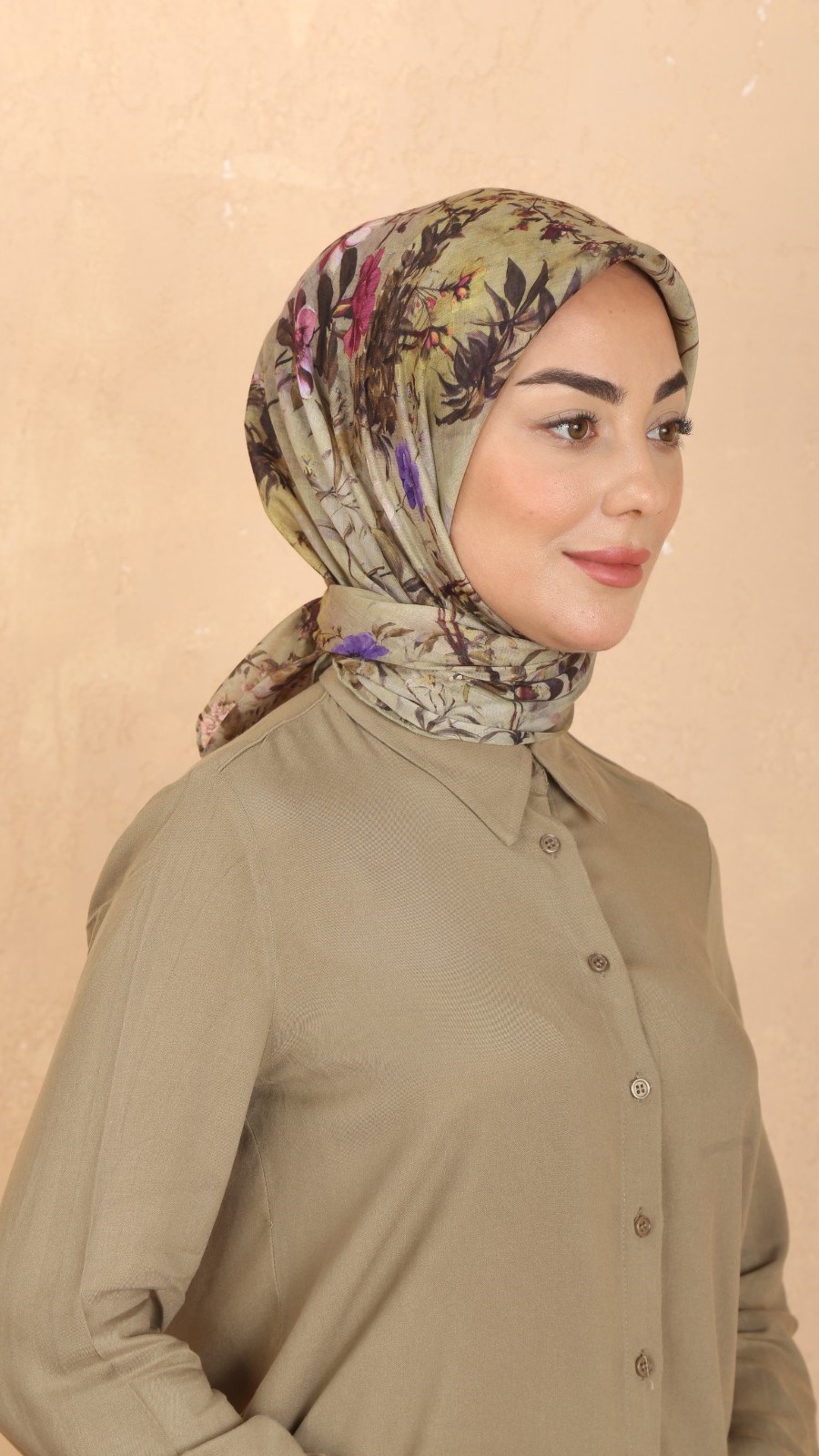 Locella Pamuk Vual Eşarp Canlı Yeşil