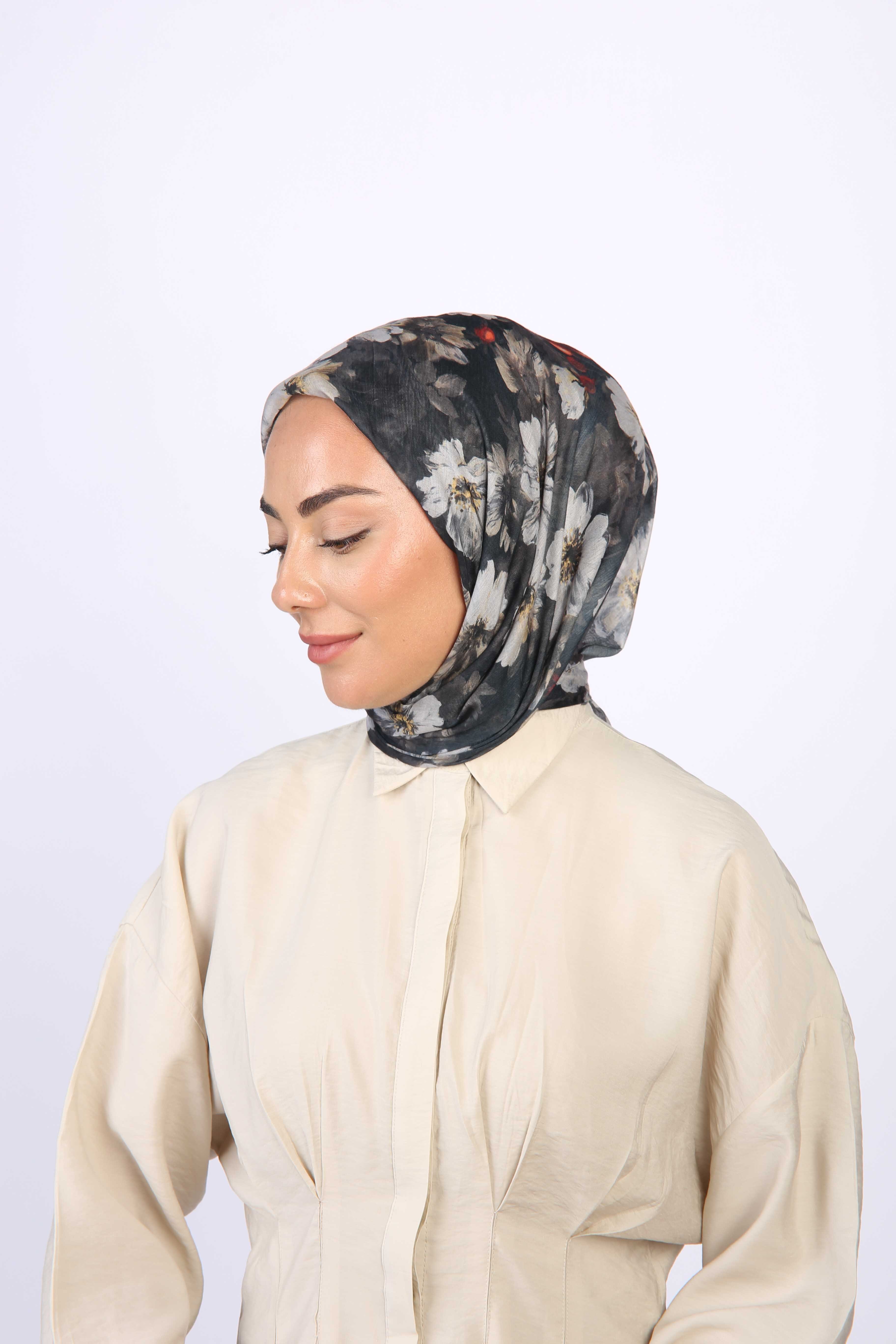 Locella Pamuk Vual Eşarp-Siyah