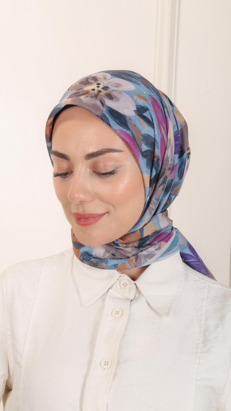 Locella Pamuk Vual Eşarp Turkuaz-12