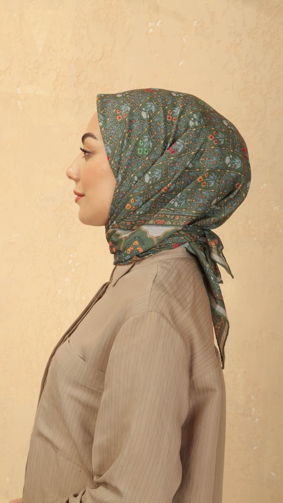 Locella Pamuk Vual Eşarp Yeşil