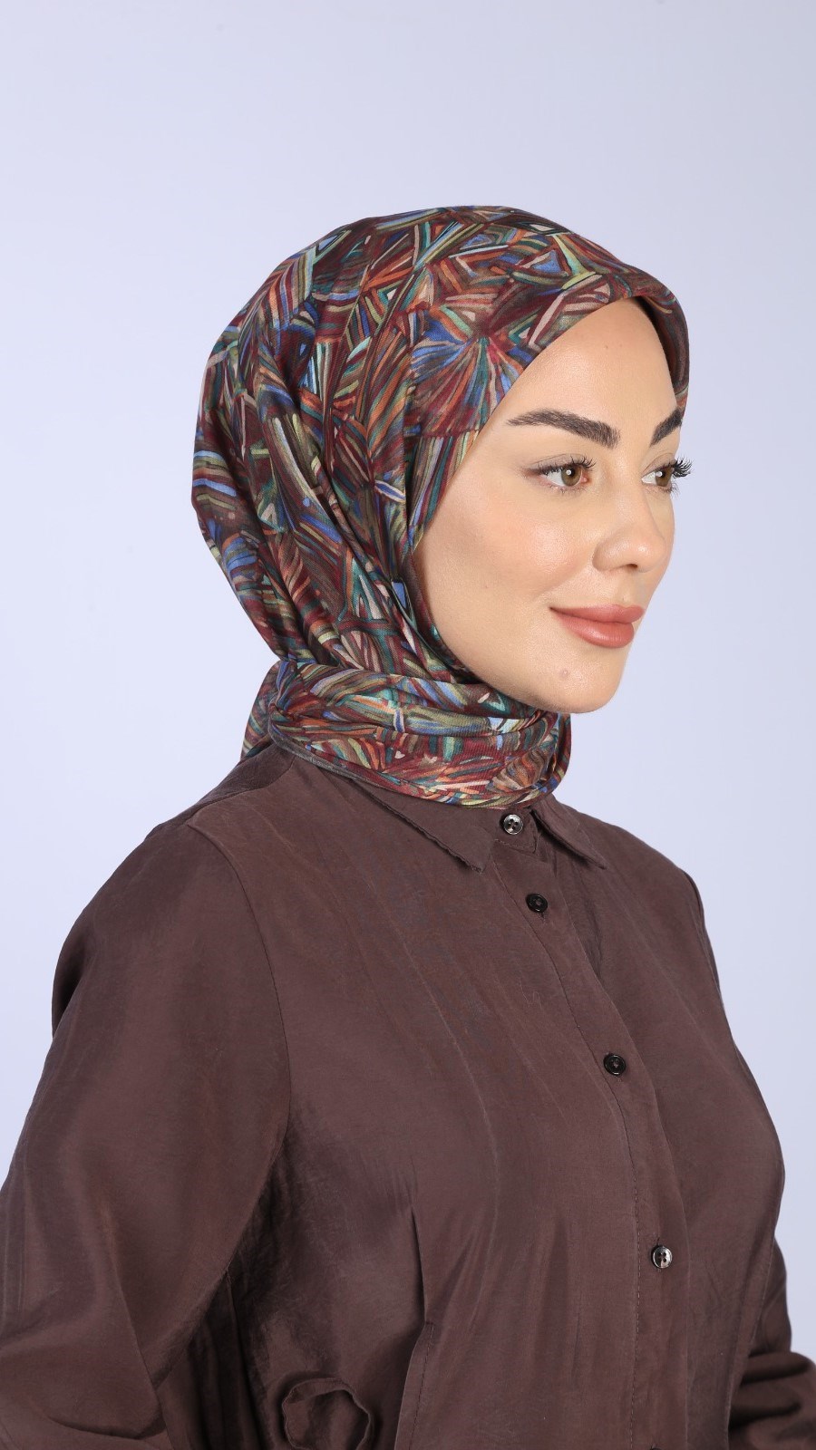 Locella Pamuk Vual Eşarp Kahve