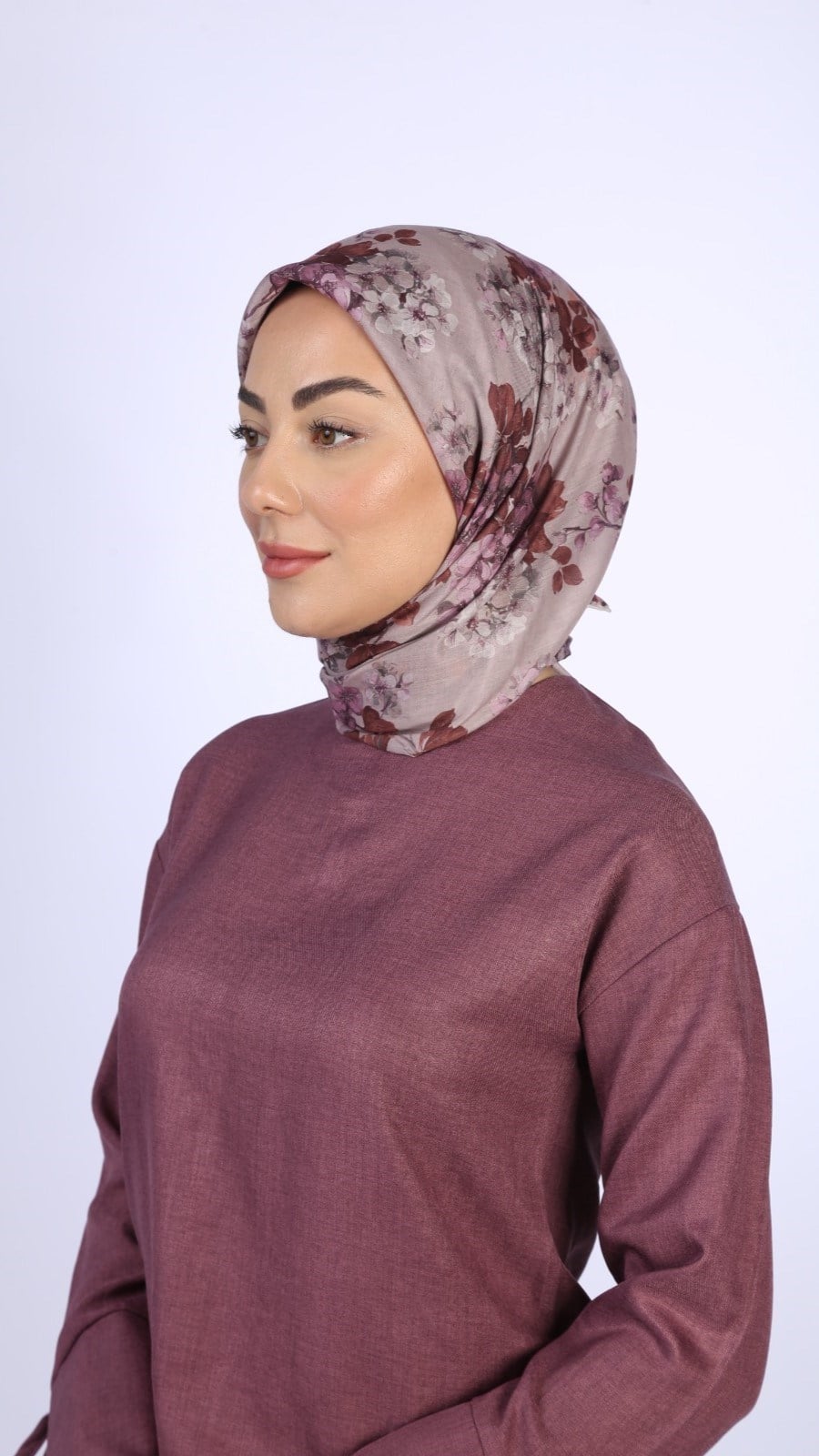 Locella Pamuk Vual Eşarp Gül Kurusu