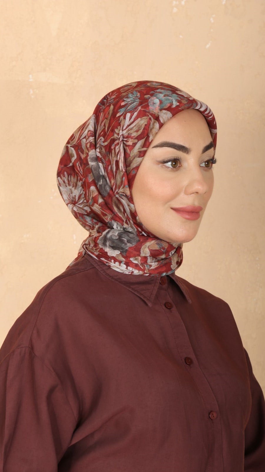 Locella Pamuk Vual Eşarp Kırmızı