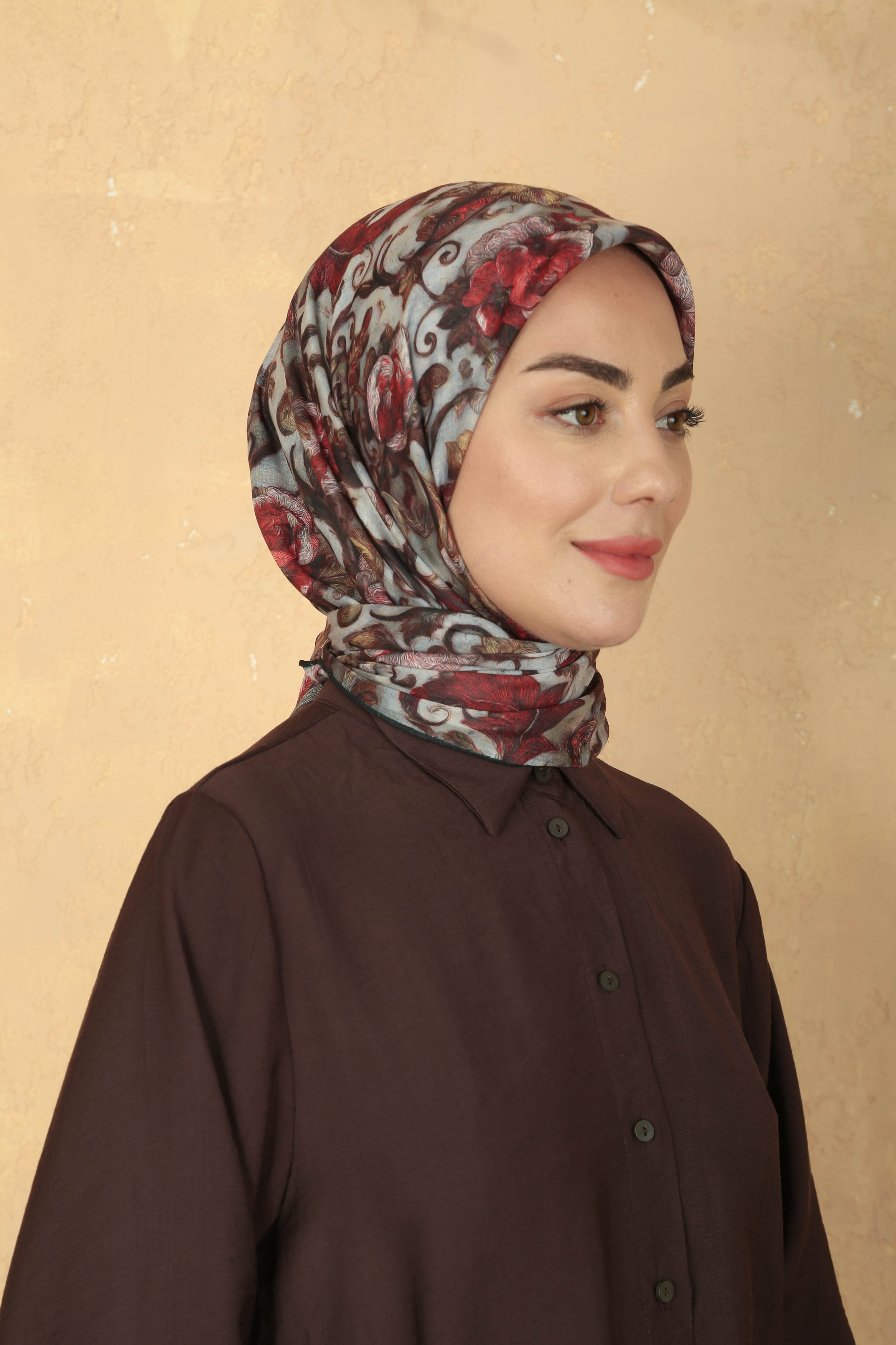 Locella Pamuk Vual Eşarp Kırmızı