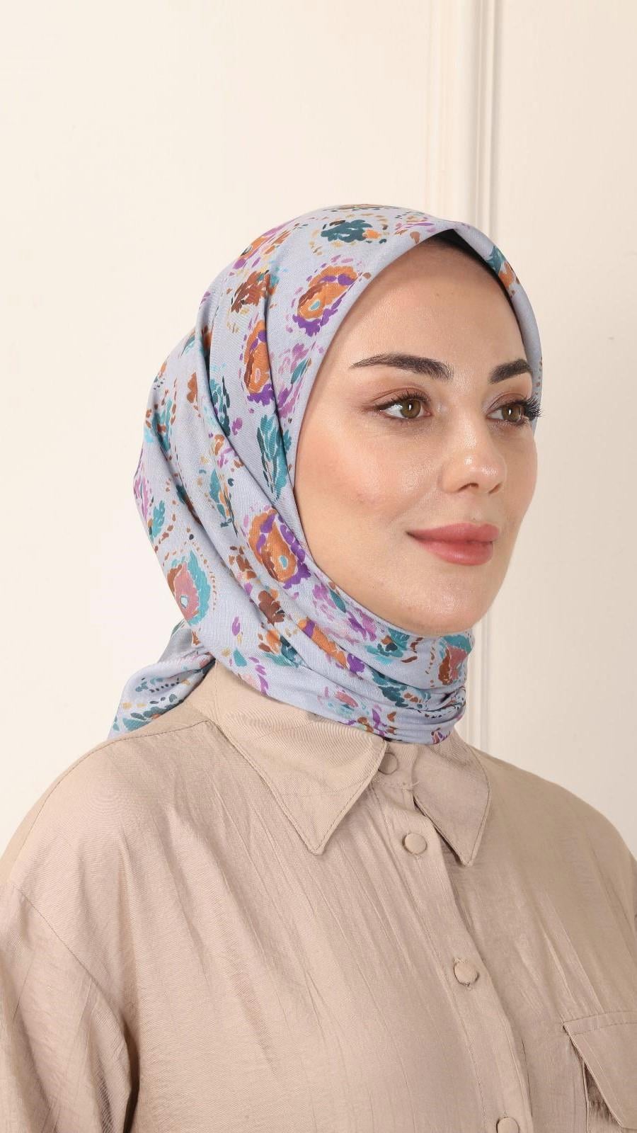 Locella Pamuk Vual Eşarp Gri-6