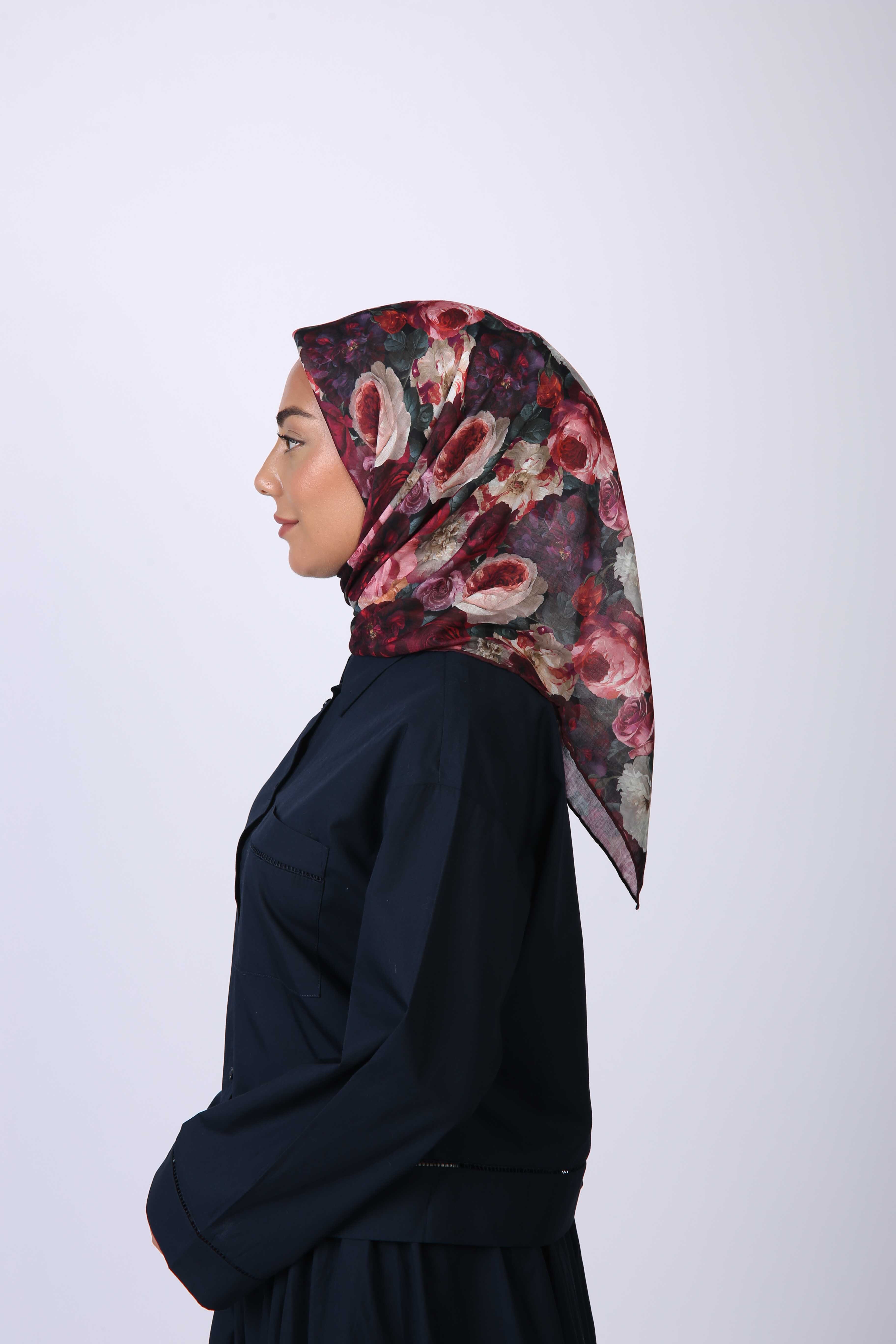 Locella Pamuk Vual Eşarp-Mürdüm