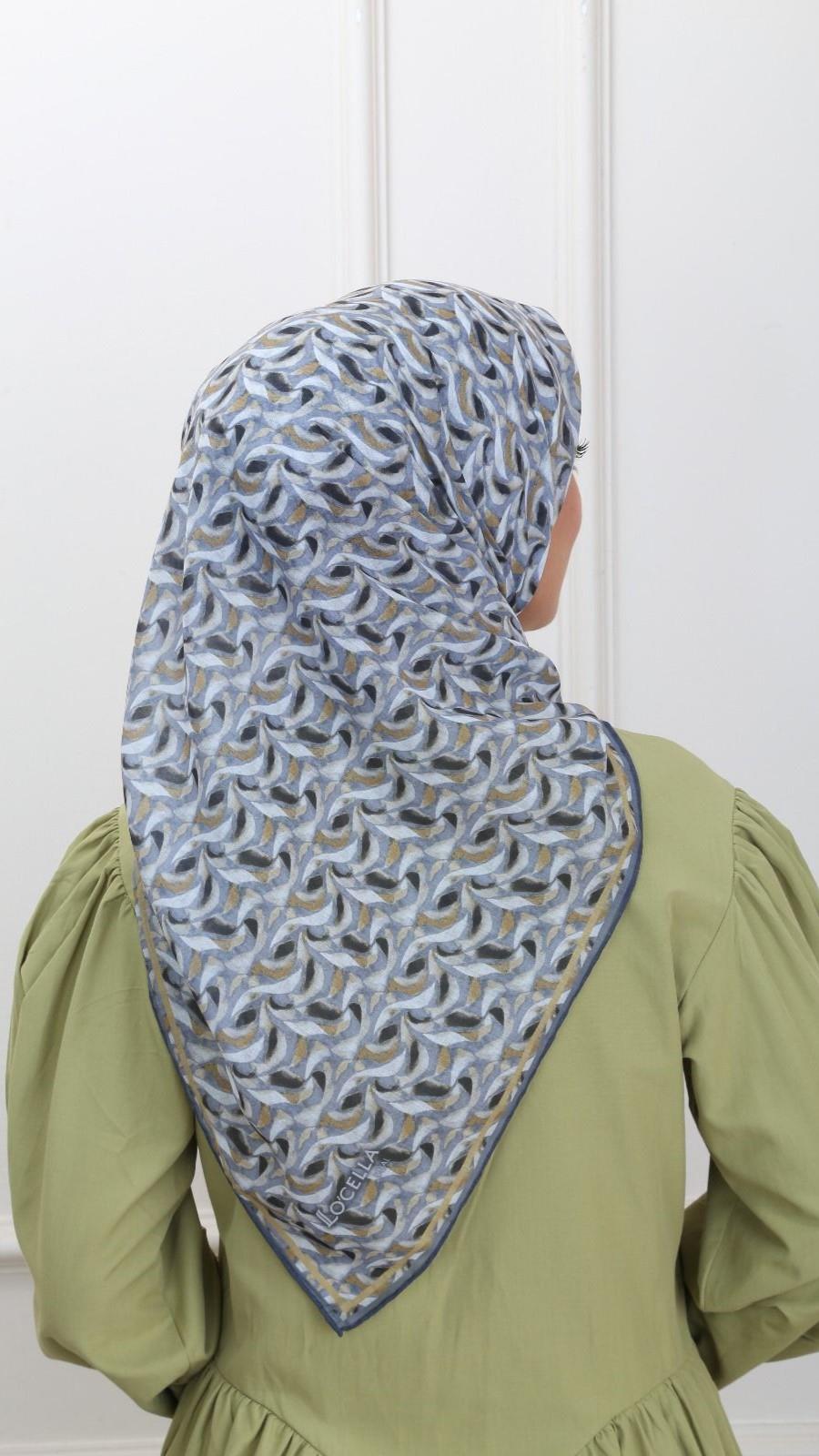 Locella Pamuk Vual Eşarp Füme-10