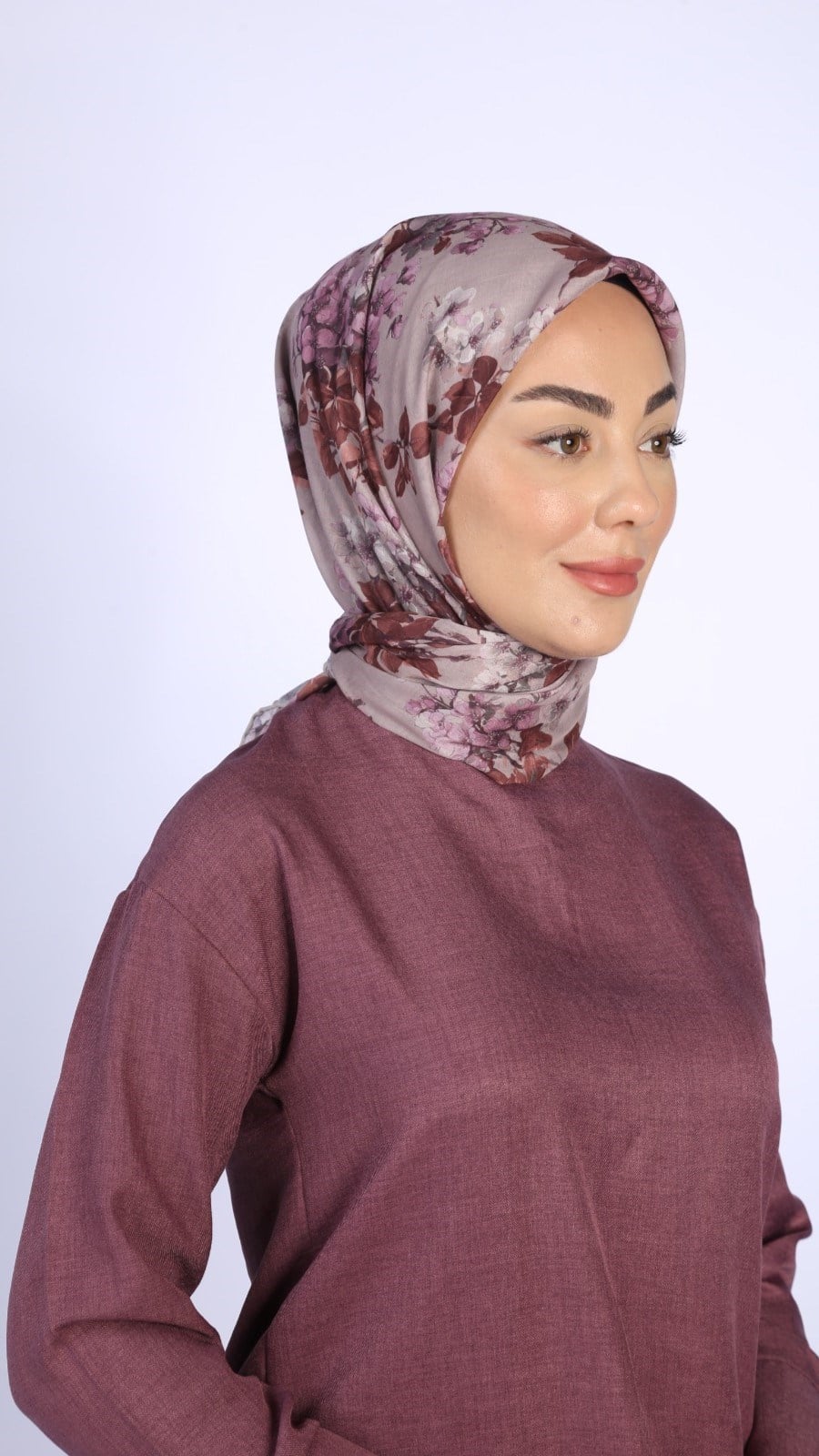 Locella Pamuk Vual Eşarp Gül Kurusu