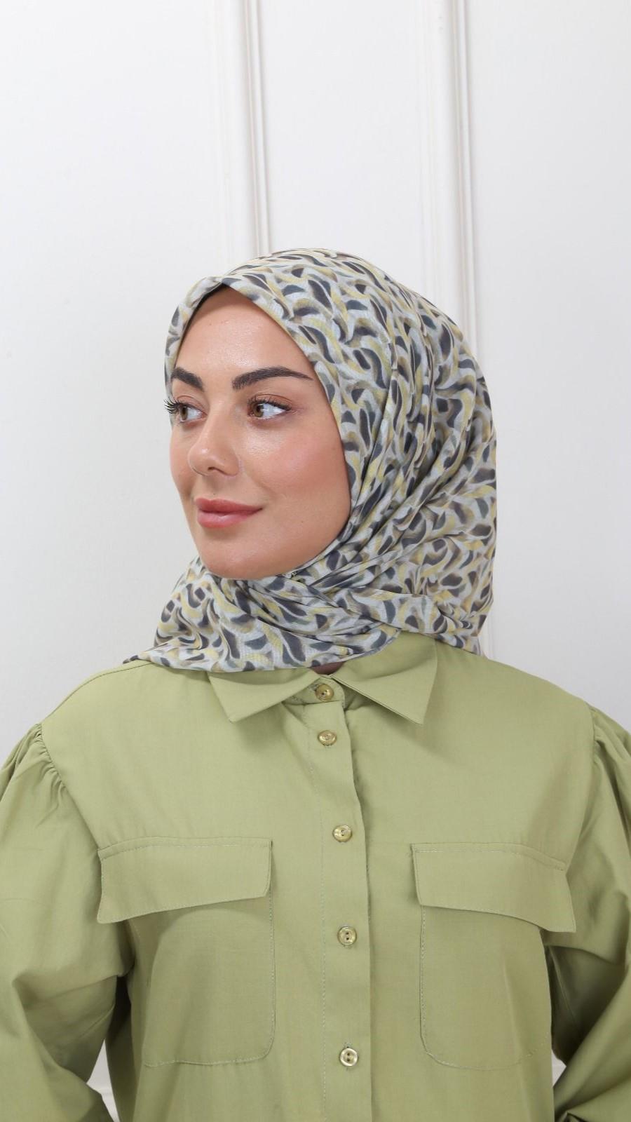 Locella Pamuk Vual Eşarp Kahve-11