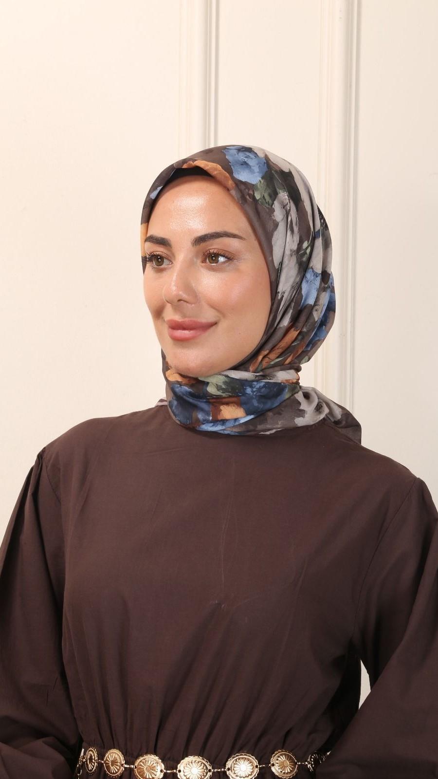 Locella Pamuk Vual Eşarp Kahve-10