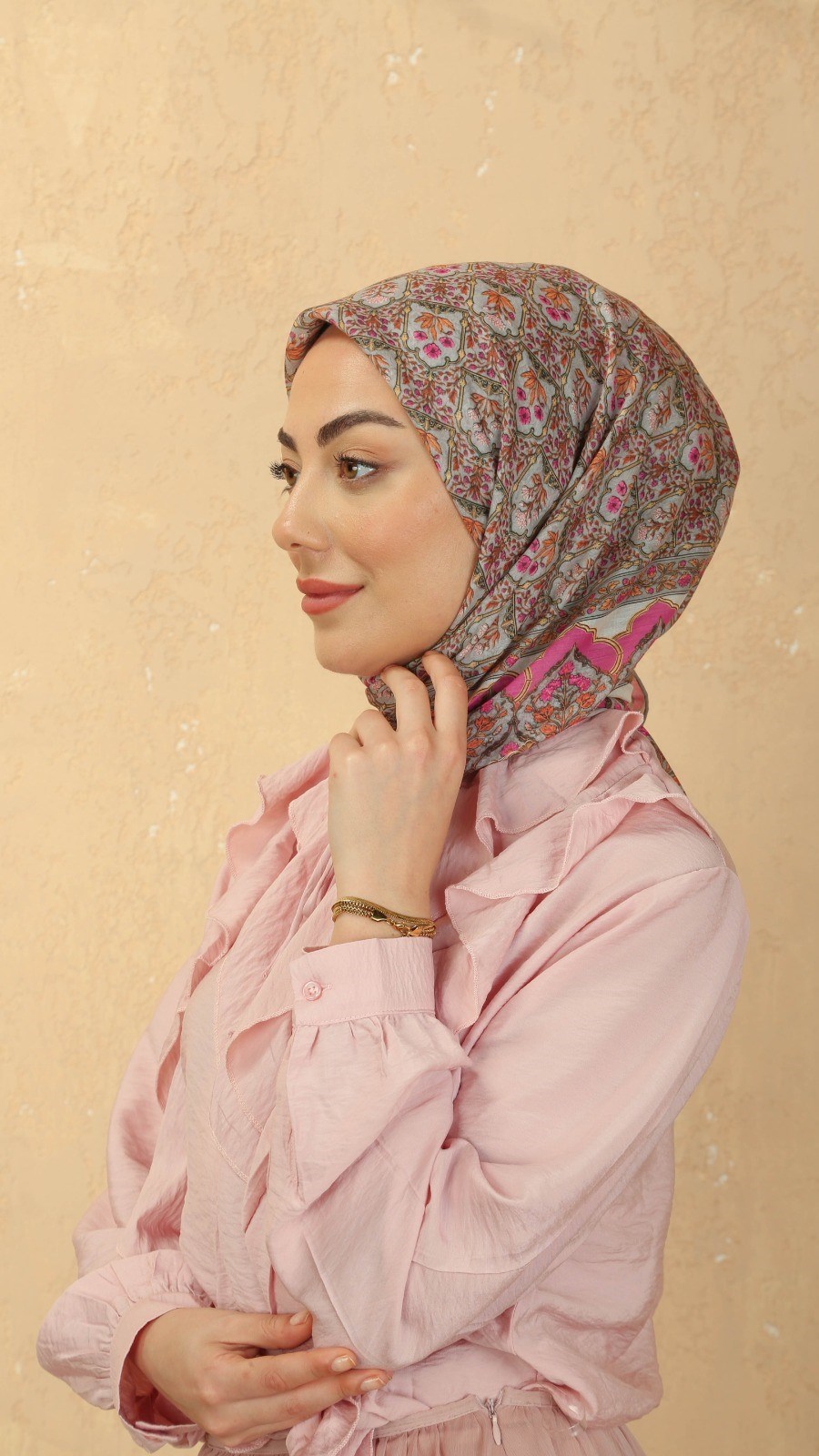 Locella Pamuk Vual Eşarp Pembe