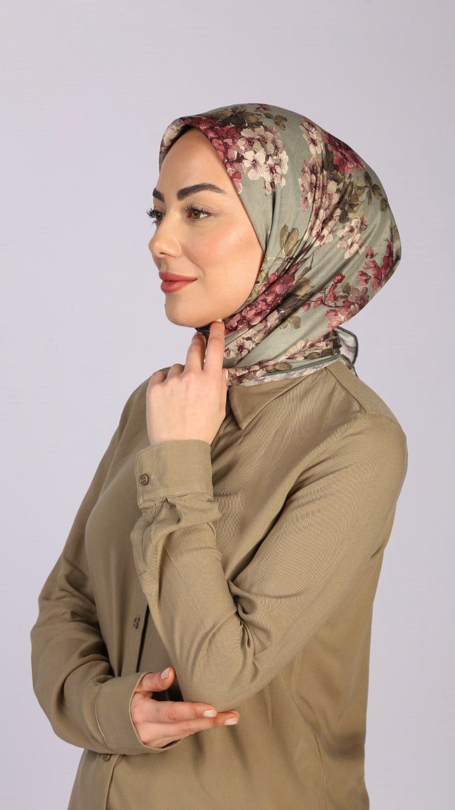 Locella Pamuk Vual Eşarp Yeşil