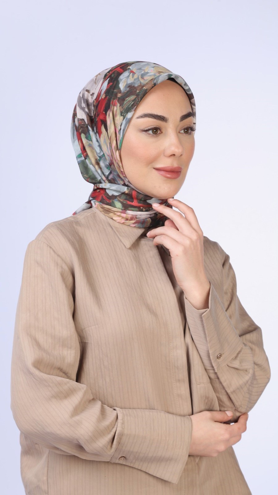 Locella Pamuk Vual Eşarp Kahve