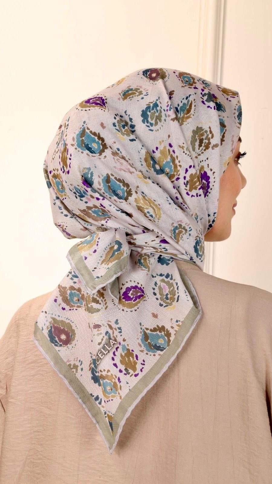 Locella Pamuk Vual Eşarp Yeşil-9