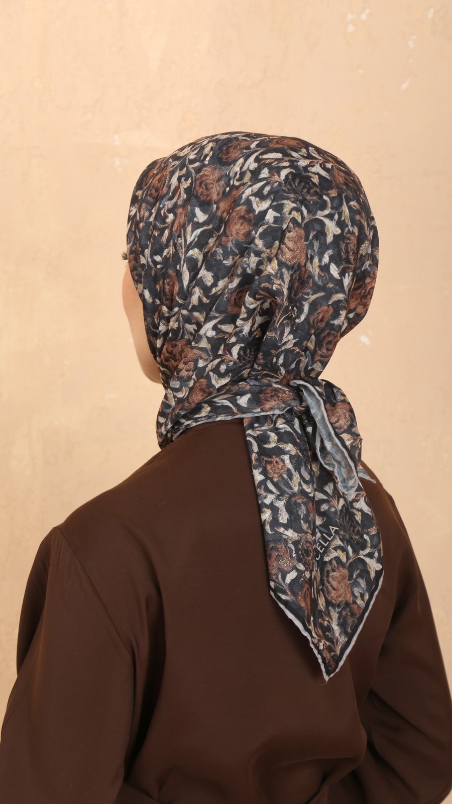 Locella Pamuk Vual Eşarp Siyah