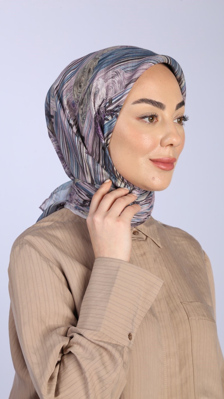 Locella Pamuk Vual Eşarp Leylak
