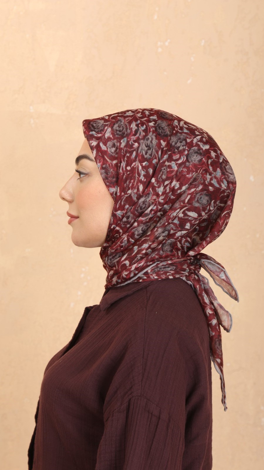 Locella Pamuk Vual Eşarp Bordo