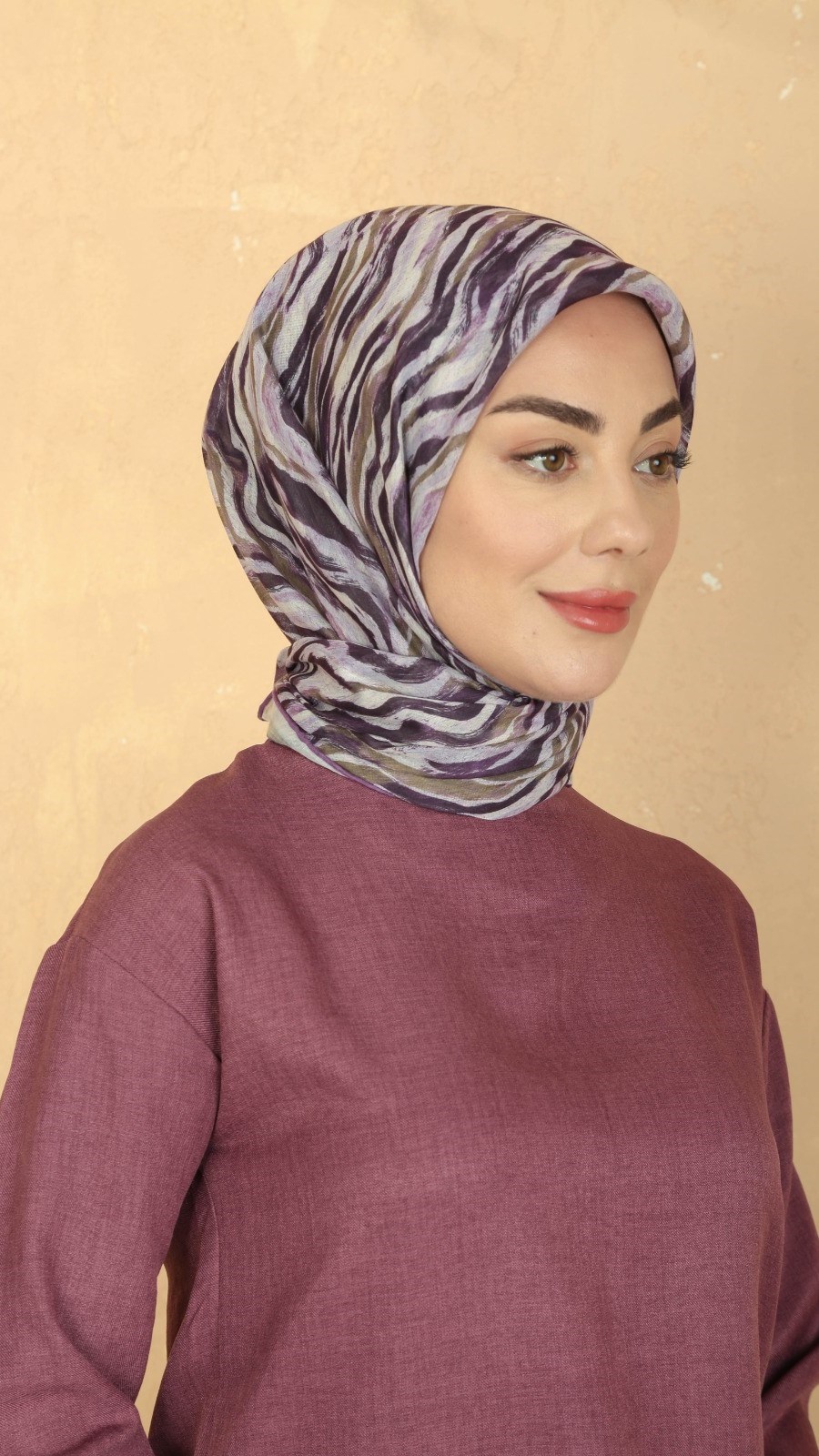 Locella Pamuk Vual Eşarp Mor