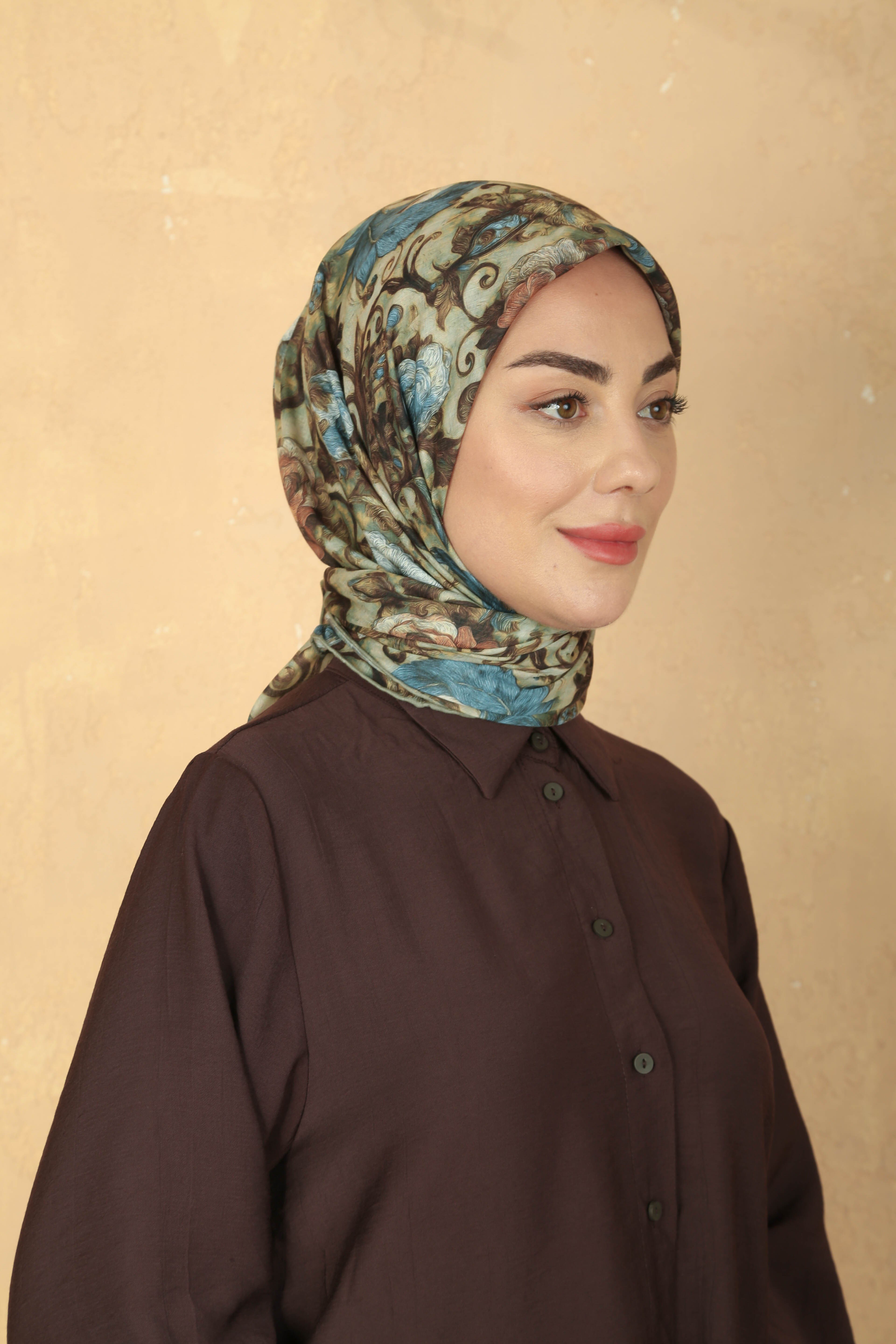 Locella Pamuk Vual Eşarp Yeşil