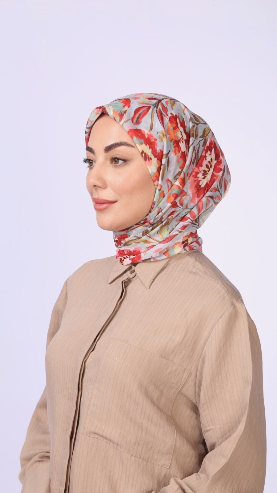 Locella Pamuk Vual Eşarp Gri