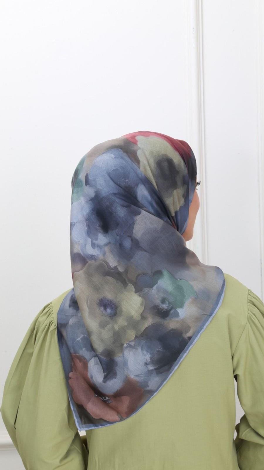 Locella Pamuk Vual Eşarp Gri-7