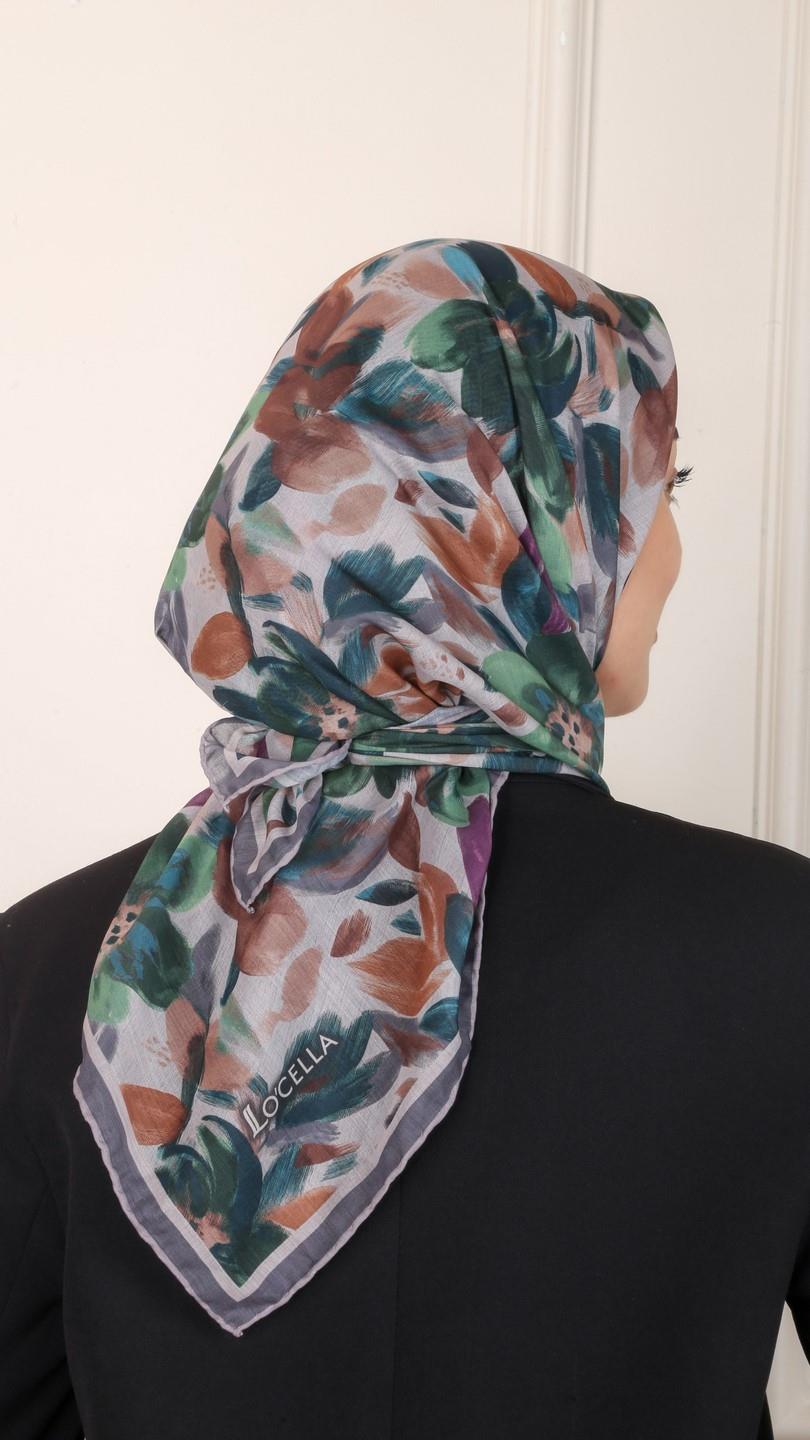 Locella Pamuk Vual Eşarp Gri-3