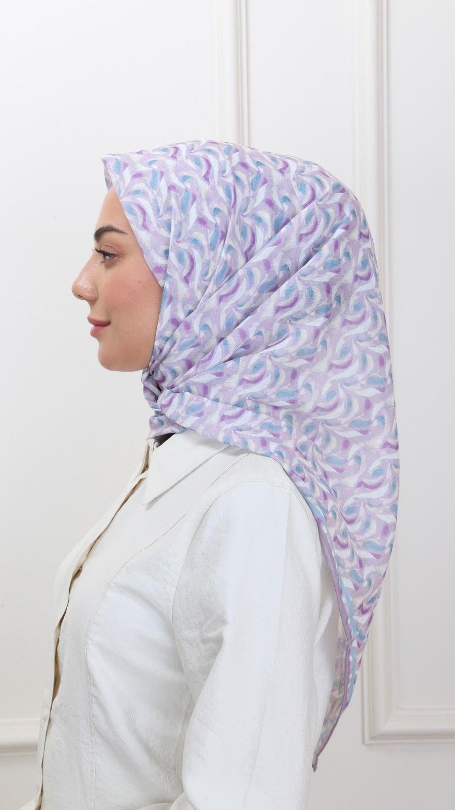 Locella Pamuk Vual Eşarp Lila-8