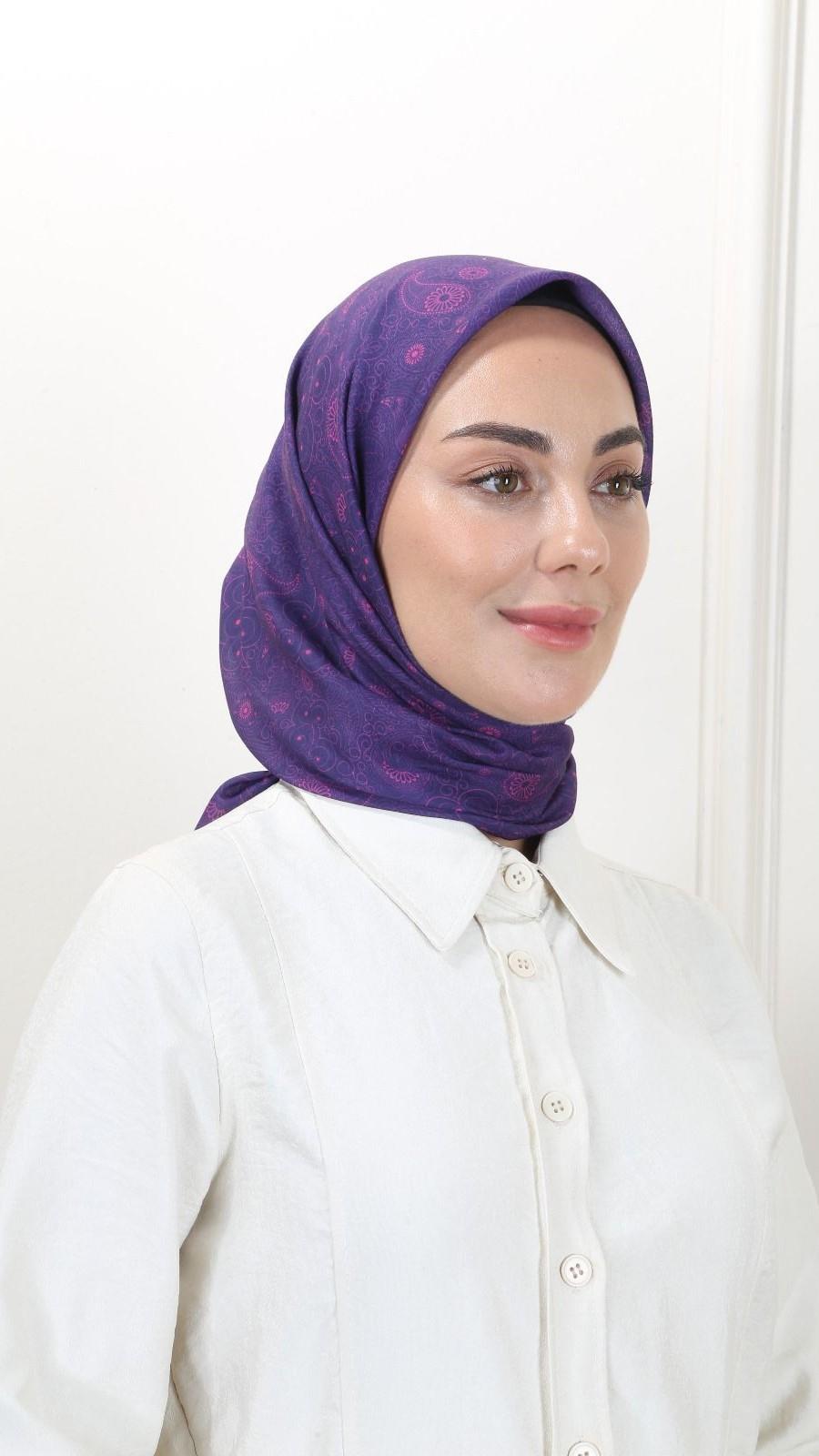 Locella Pamuk Vual Eşarp Canlı Mor-8