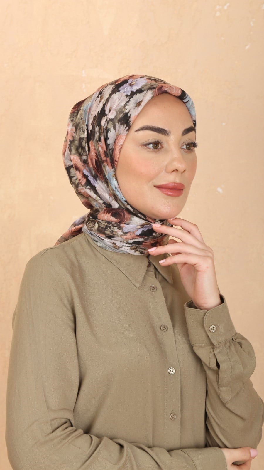 Locella Pamuk Vual Eşarp Yeşil