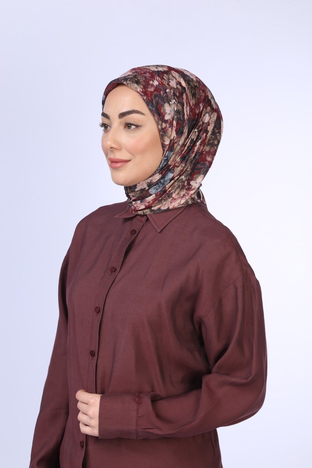 Locella Pamuk Vual Eşarp Bordo