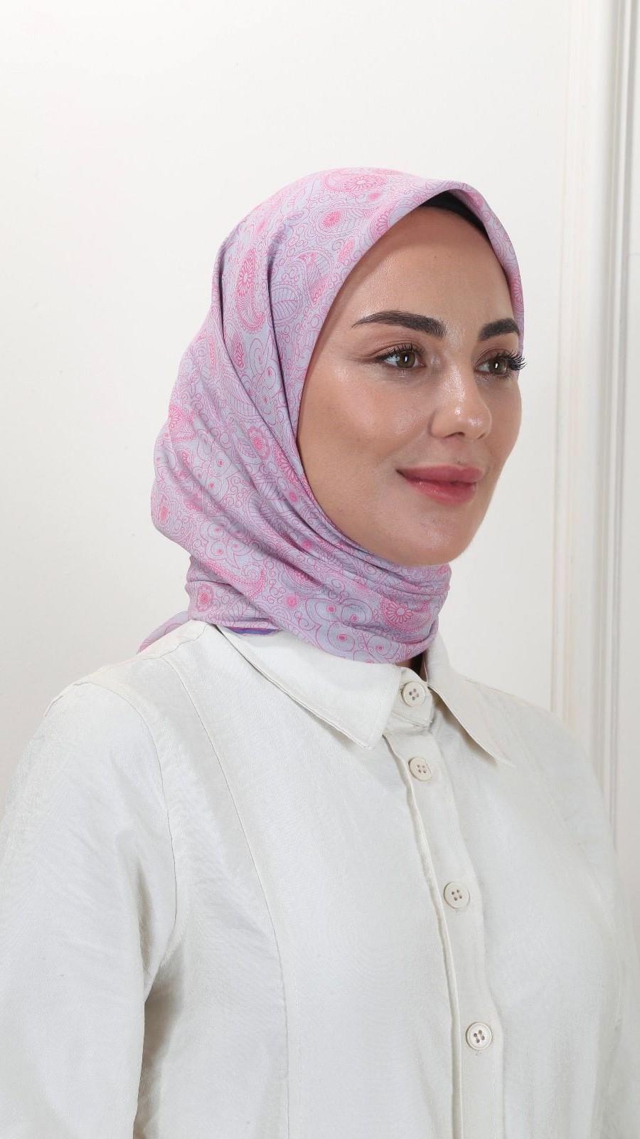 Locella Pamuk Vual Eşarp Metalik Gri-10