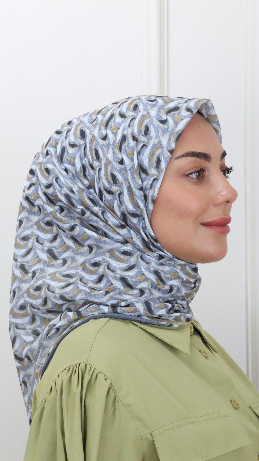 Locella Pamuk Vual Eşarp Füme-10
