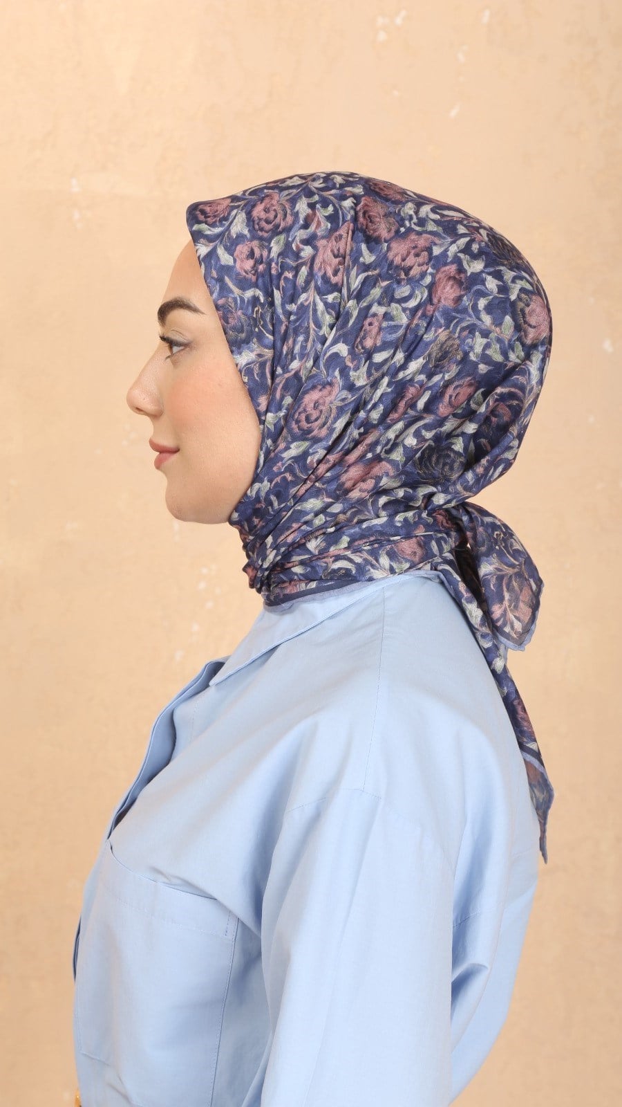 Locella Pamuk Vual Eşarp Lacivert