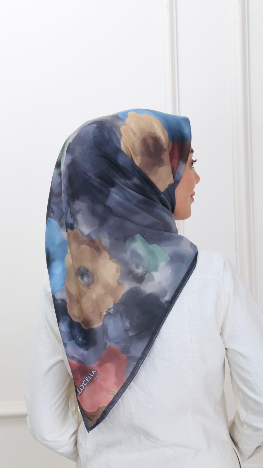 Locella Pamuk Vual Eşarp Siyah-3