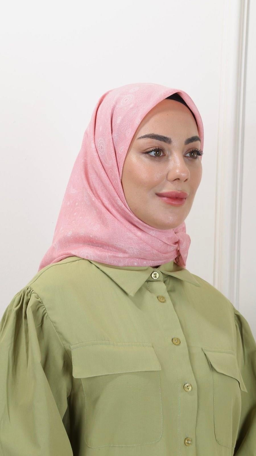 Locella Pamuk Vual Eşarp Soft Pembe-7