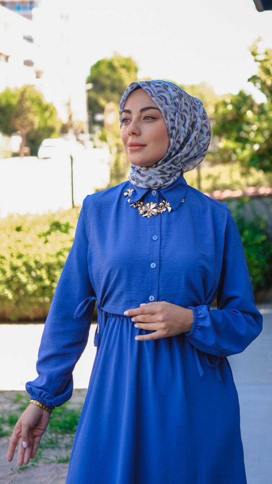 Locella Pamuk Vual Eşarp Haki Yeşili-12
