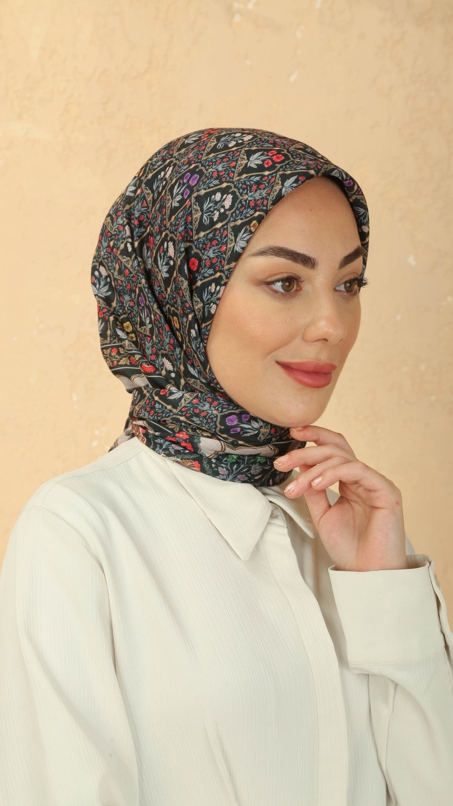 Locella Pamuk Vual Eşarp Siyah